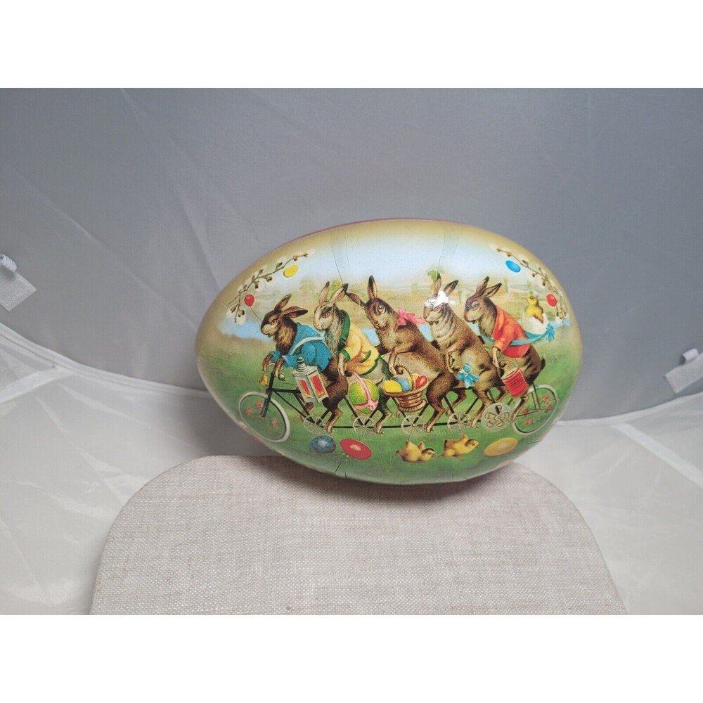 Nestler Made in Germany Famous Easter Egg Bunnies on Bike Chickens 18cm